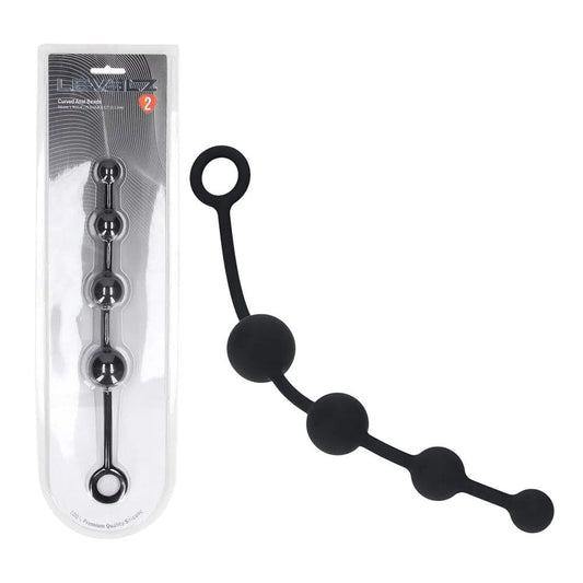 LEVELZ Curved Silicone Anal Beads - 29.5 cm Anal Beads - Pleasure Den