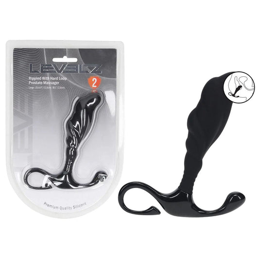 LEVELZ Rippled with Hard Loop Prostate Massager - Large - Large Prostate Massager - Pleasure Den