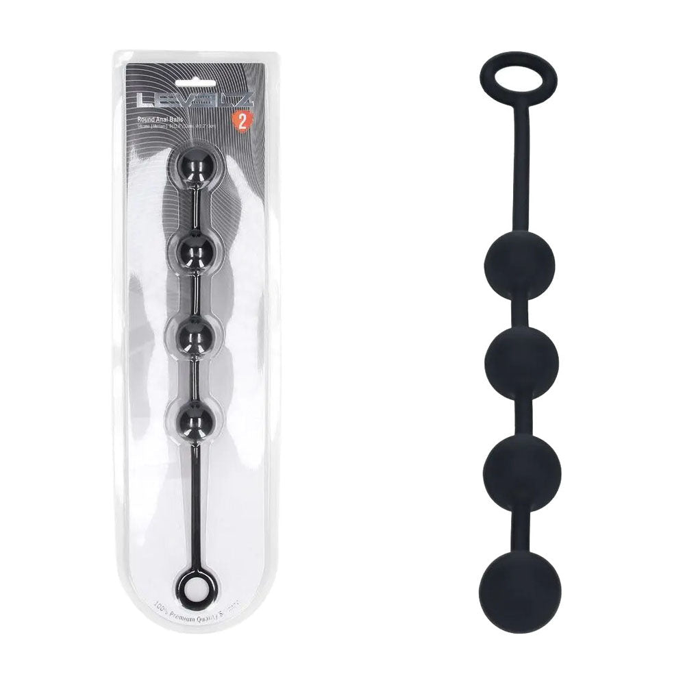 LEVELZ Round Silicone Anal Balls - M - 20mm - 32 cm Medium Anal Balls - Pleasure Den