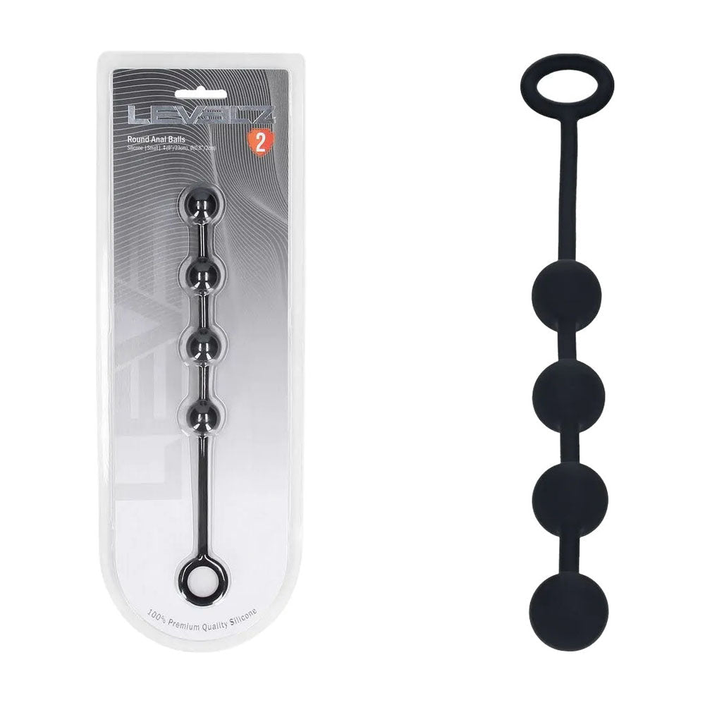 LEVELZ Round Silicone Anal Balls - S - 20mm - 23 cm Small Anal Balls - Pleasure Den