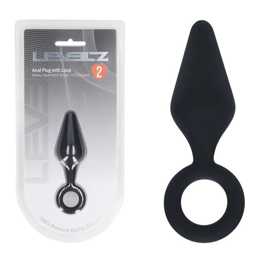LEVELZ Silicone Anal Plug with Loop - Small - Small Butt Plug - Pleasure Den