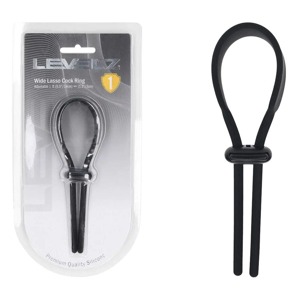 LEVELZ Wide Adjustable Silicone Lasso Cock Ring - Adjustable Cock Ring - Pleasure Den