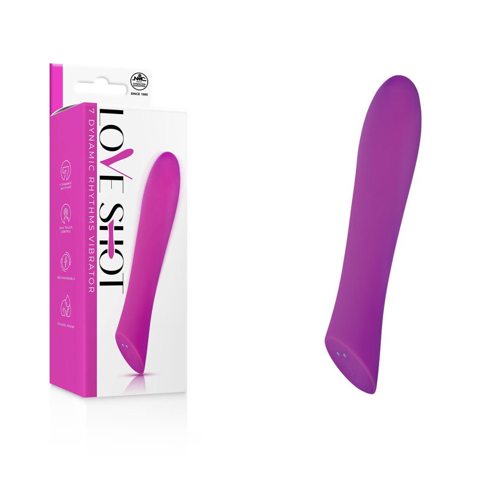 Love Shot - 17.8 cm USB Rechargeable Vibrator - Pleasure Den