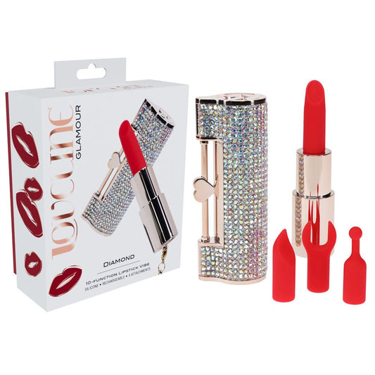 LOVELINE Diamond - 8.3 cm USB Rechargeable Lipstick Vibrator - Pleasure Den