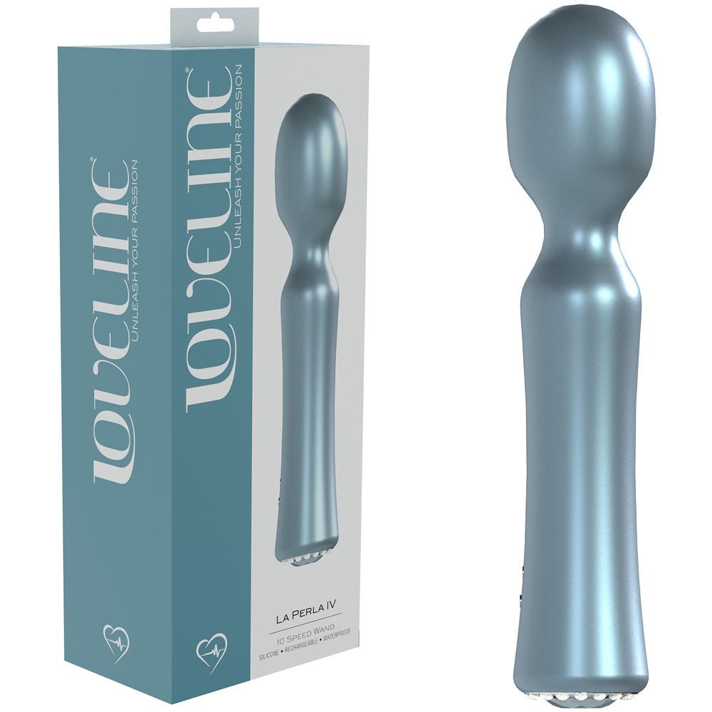 LOVELINE La Perla IV - Pearlescent 19.2 cm USB Rechargeable Massage Wand - Pleasure Den