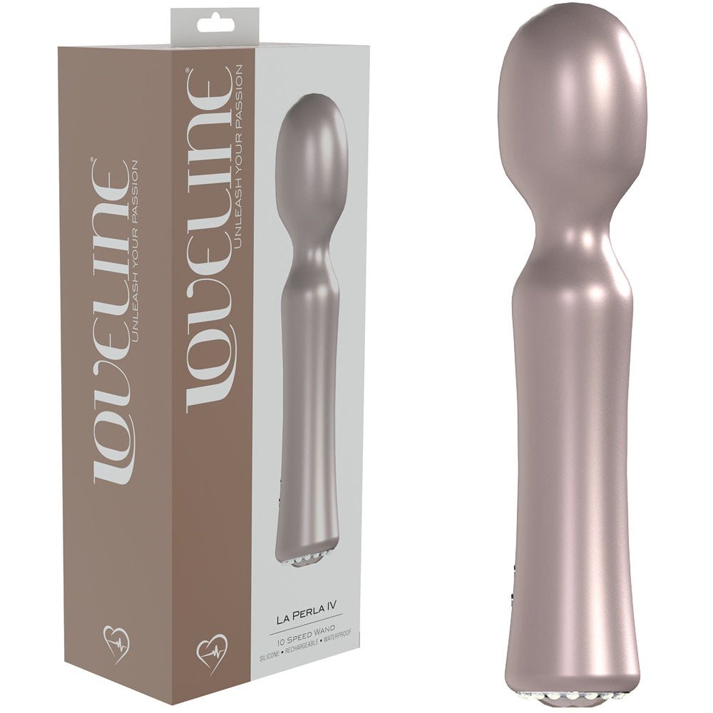 LOVELINE La Perla IV - Pearlescent 19.2 cm USB Rechargeable Massage Wand - Pleasure Den