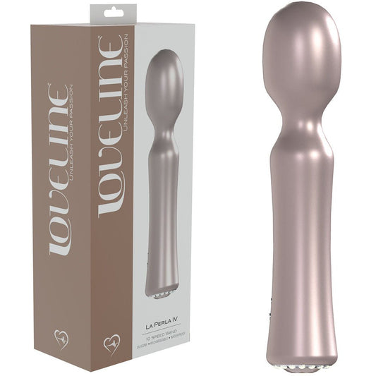 LOVELINE La Perla IV - Pearlescent 19.2 cm USB Rechargeable Massage Wand - Pleasure Den