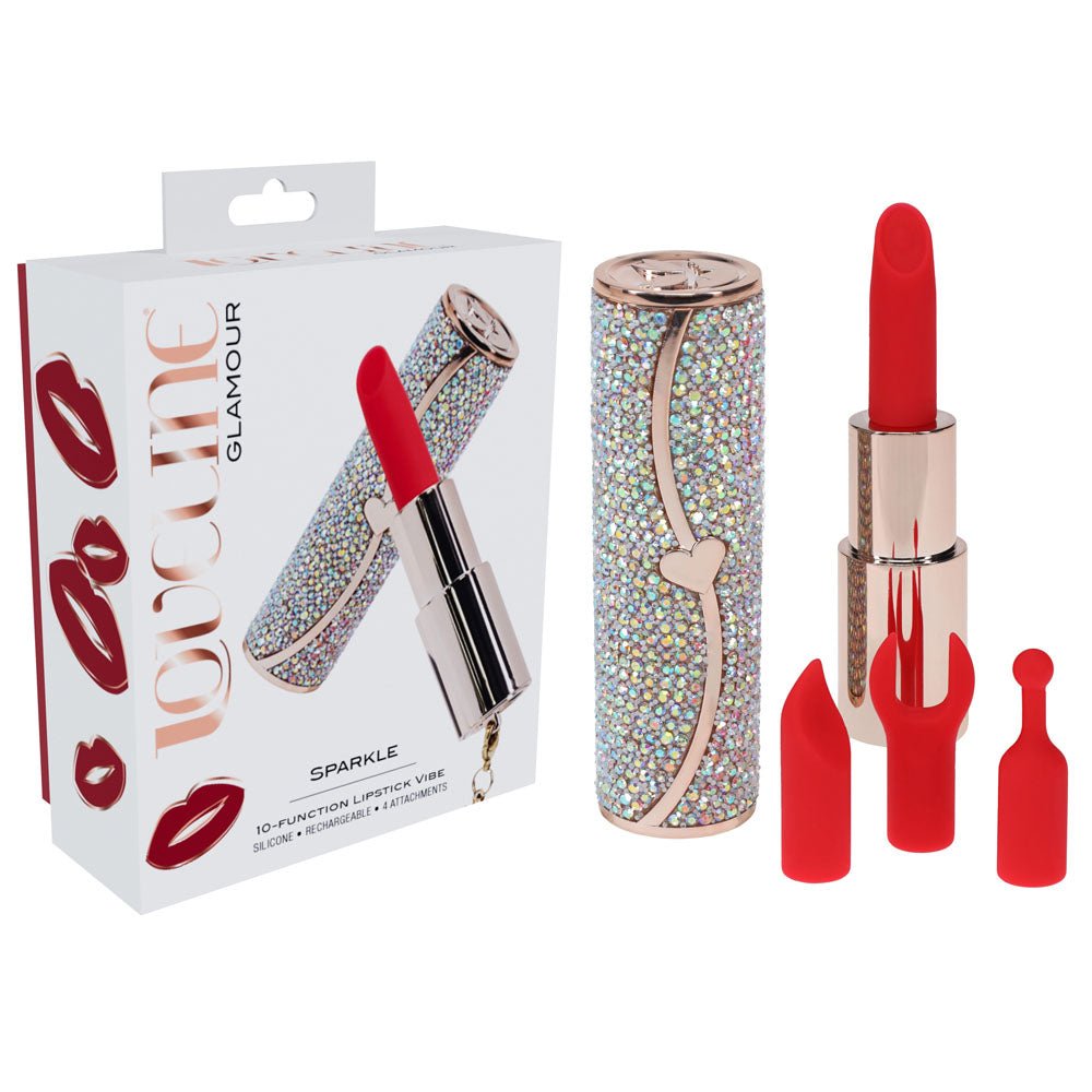 LOVELINE Sparkle - 8.3 cm USB Rechargeable Lipstick Vibrator - Pleasure Den