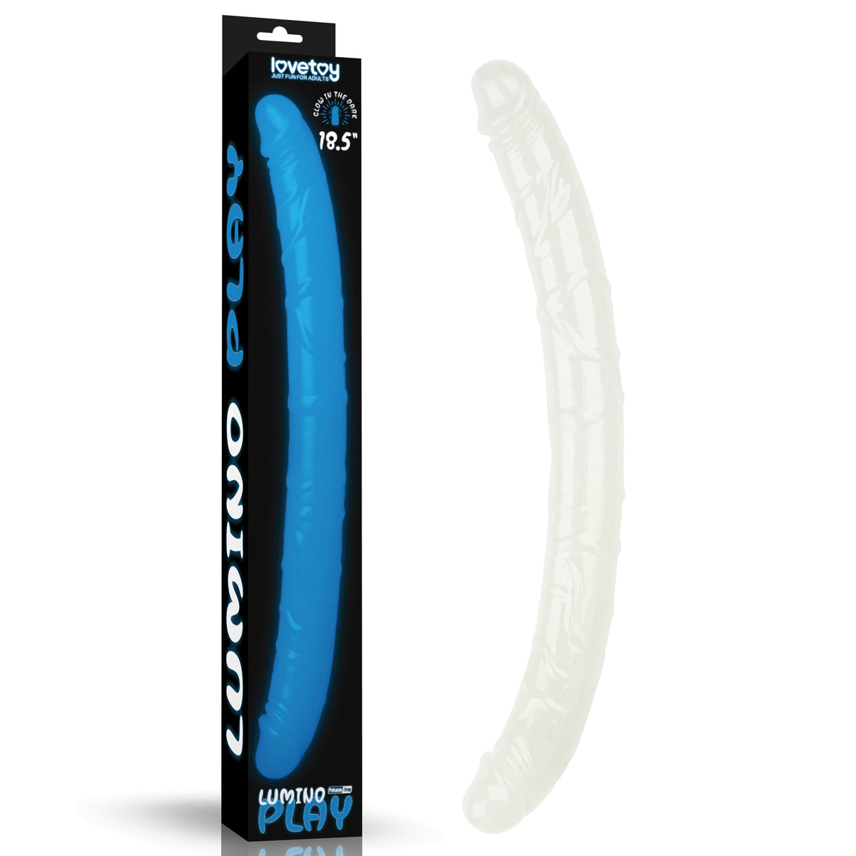 Lumino Play 18.5'' Double Dildo - Glow in the Dark 47 cm Double Dong - Pleasure Den