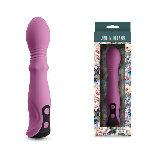 Lust-n-Dreams - Cadence - Blush - 18.2 cm USB Rechargeable Thrusting & Sliding Vibrator - Pleasure Den