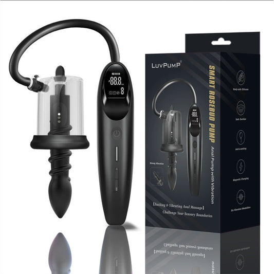 LuvPump RosCup Pro Smart Rosebud Pump - USB Rechargeable Anal Pump with Vibrating Probe - Pleasure Den