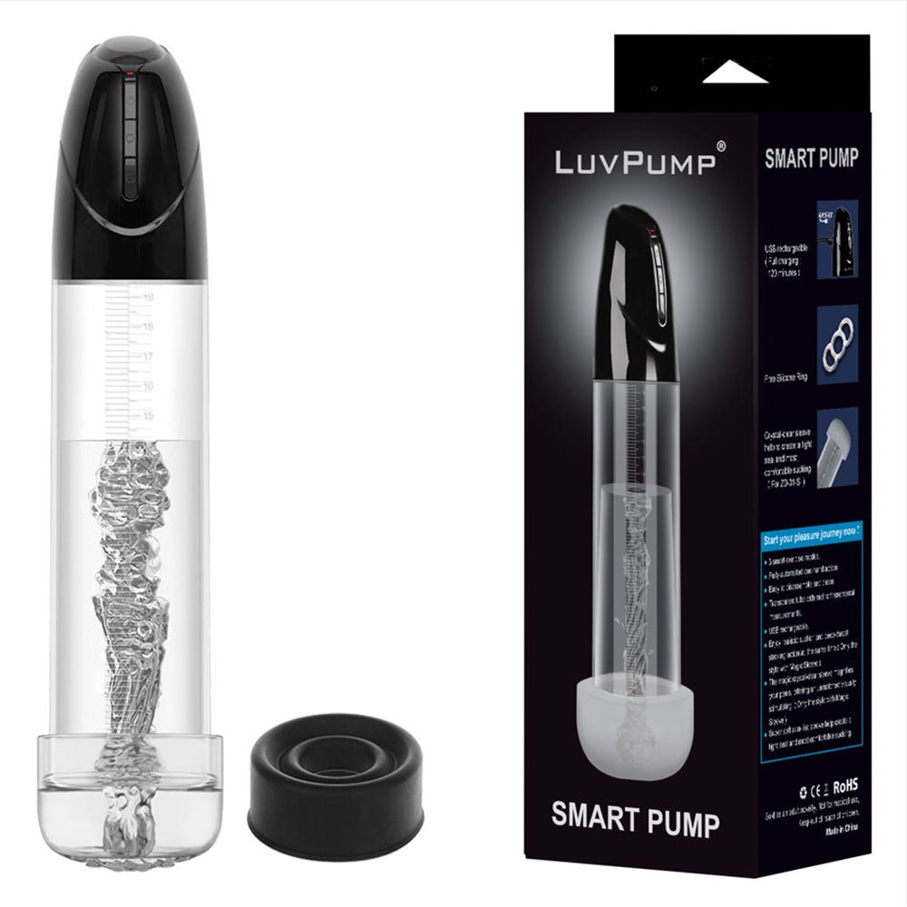LuvPump Smart Penis Pump - USB Rechargeable 2-in-1 Automatic Penis Pump - Pleasure Den