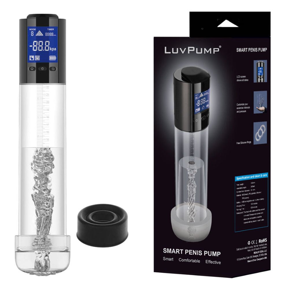 LuvPump Smart Penis Pump - USB Rechargeable Automatic Penis Pump - Pleasure Den