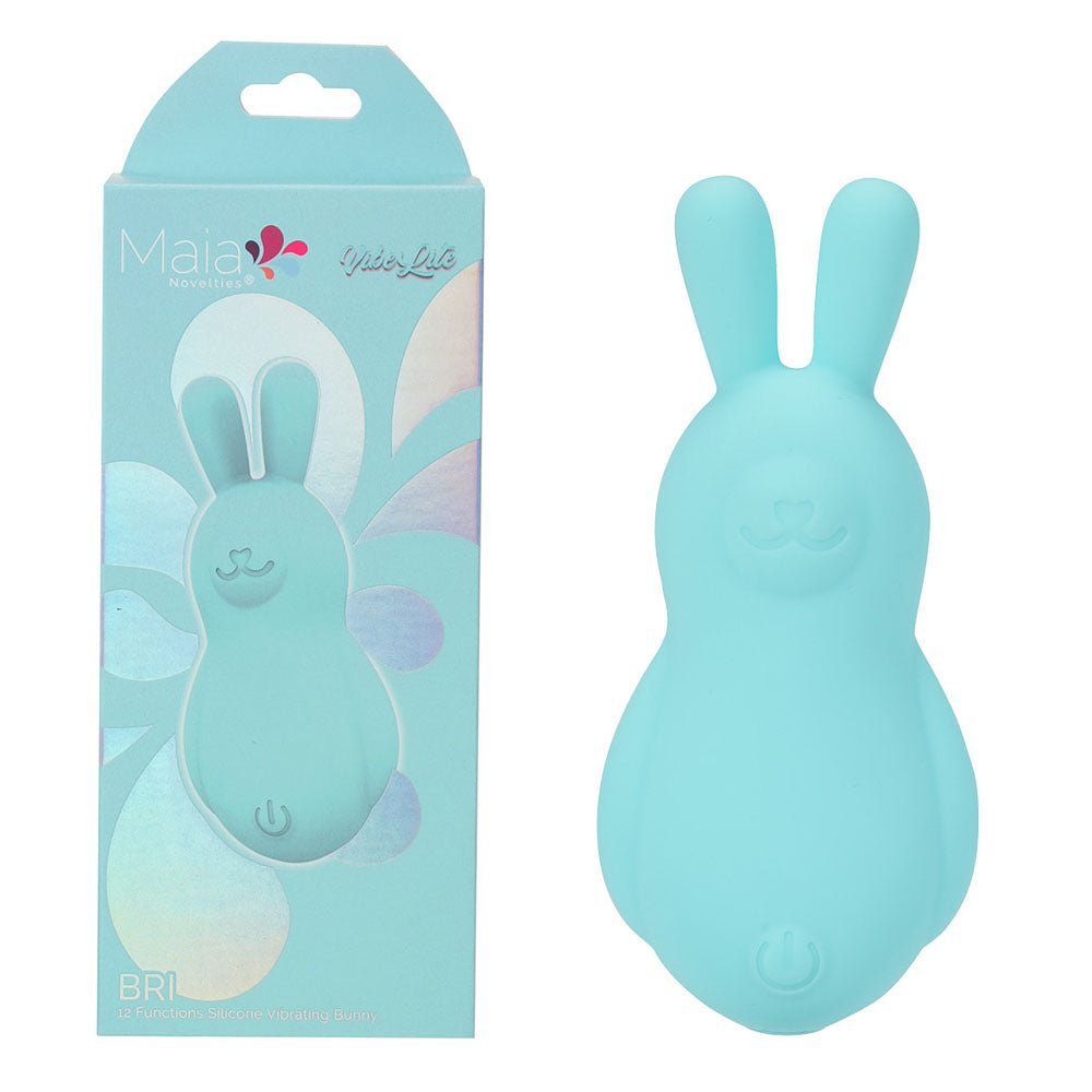 Maia BRI - Teal - Teal 9 cm USB Rechargeable Vibrating Bunny Bullet - Pleasure Den