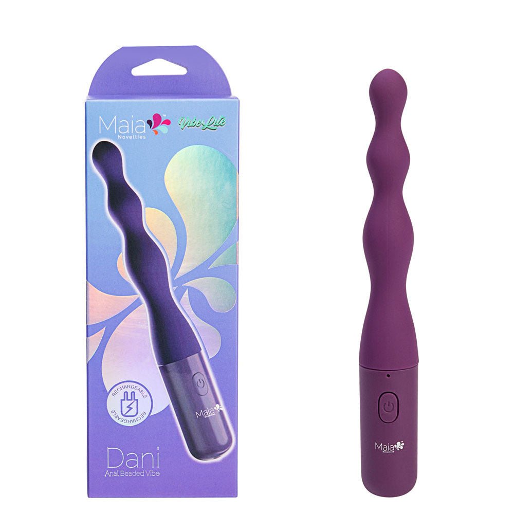 Maia DANI - 17.8 cm USB Rechargeable Beaded Vibrator - Pleasure Den