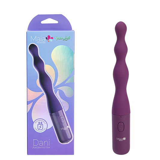 Maia DANI - 17.8 cm USB Rechargeable Beaded Vibrator - Pleasure Den