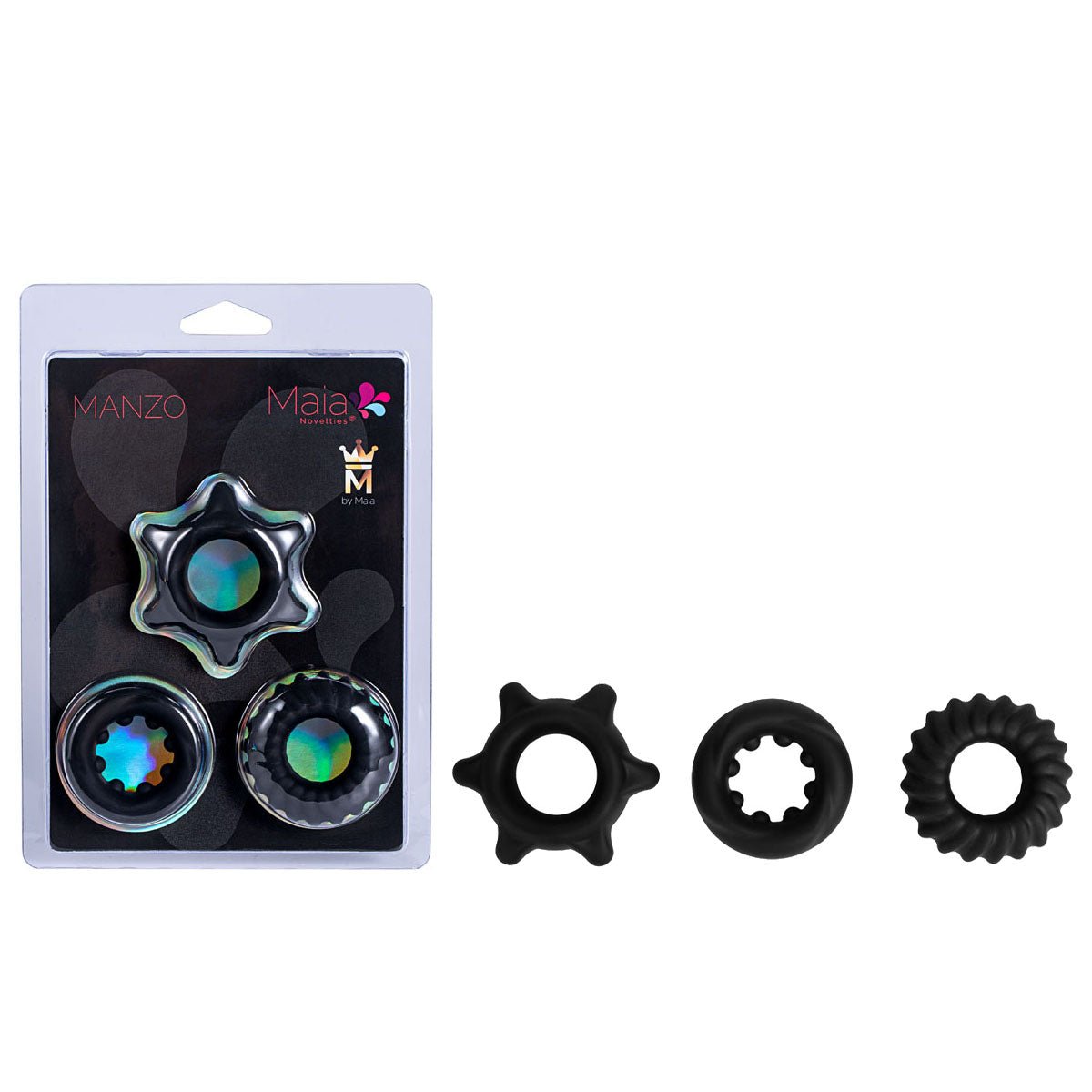 Maia MANZO - Silicone Cock Rings - Set of 3 - Pleasure Den