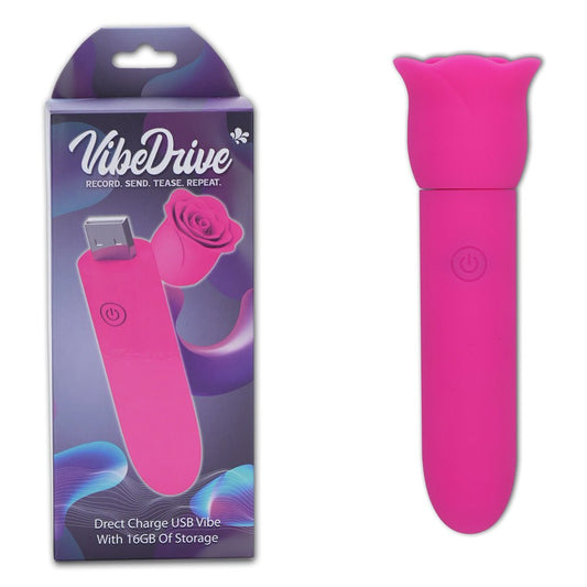 Maia VIBEDRIVE - 10 cm USB Rechargeable Bullet with 16 GB Storage - Pleasure Den