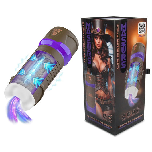 MASTURS Misty - USB Rechargeable Sucking, Vibrating & Squeezing Auto Stroker with Augmented Reality - Pleasure Den