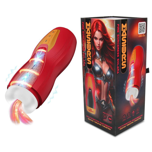 MASTURS Solara - USB Rechargeable Vibrating, Thrusting & Heating Stroker with Augmented Reality - Pleasure Den