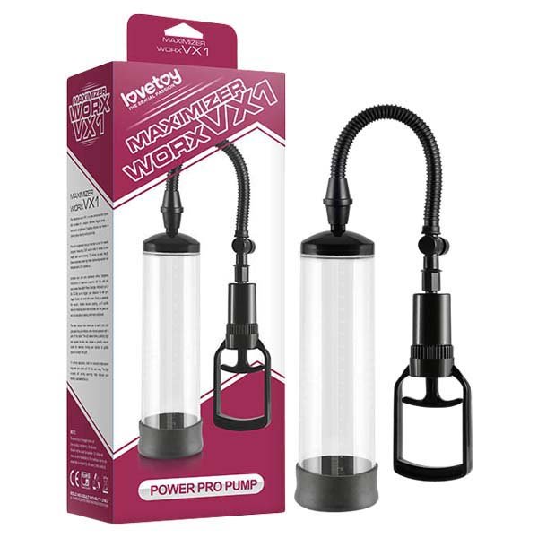 Maximizer Worx VX1 - Power Pro Pump - Clear Penis Pump with Cock Ring - Pleasure Den