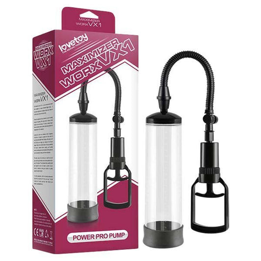 Maximizer Worx VX1 - Power Pro Pump - Clear Penis Pump with Cock Ring - Pleasure Den