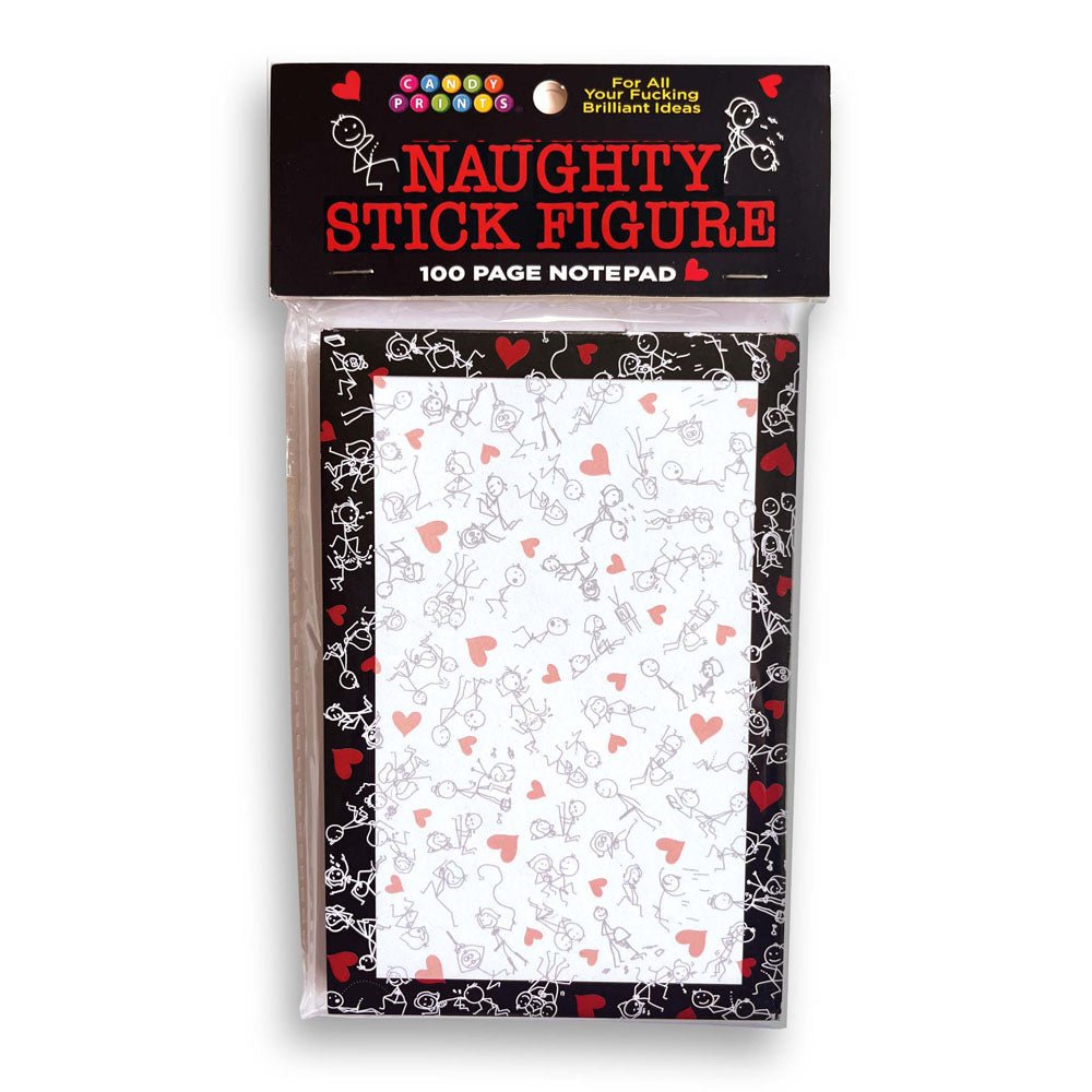 Naughty Stick Figure Notepad - Novelty Notepad - 100 Pages - Pleasure Den