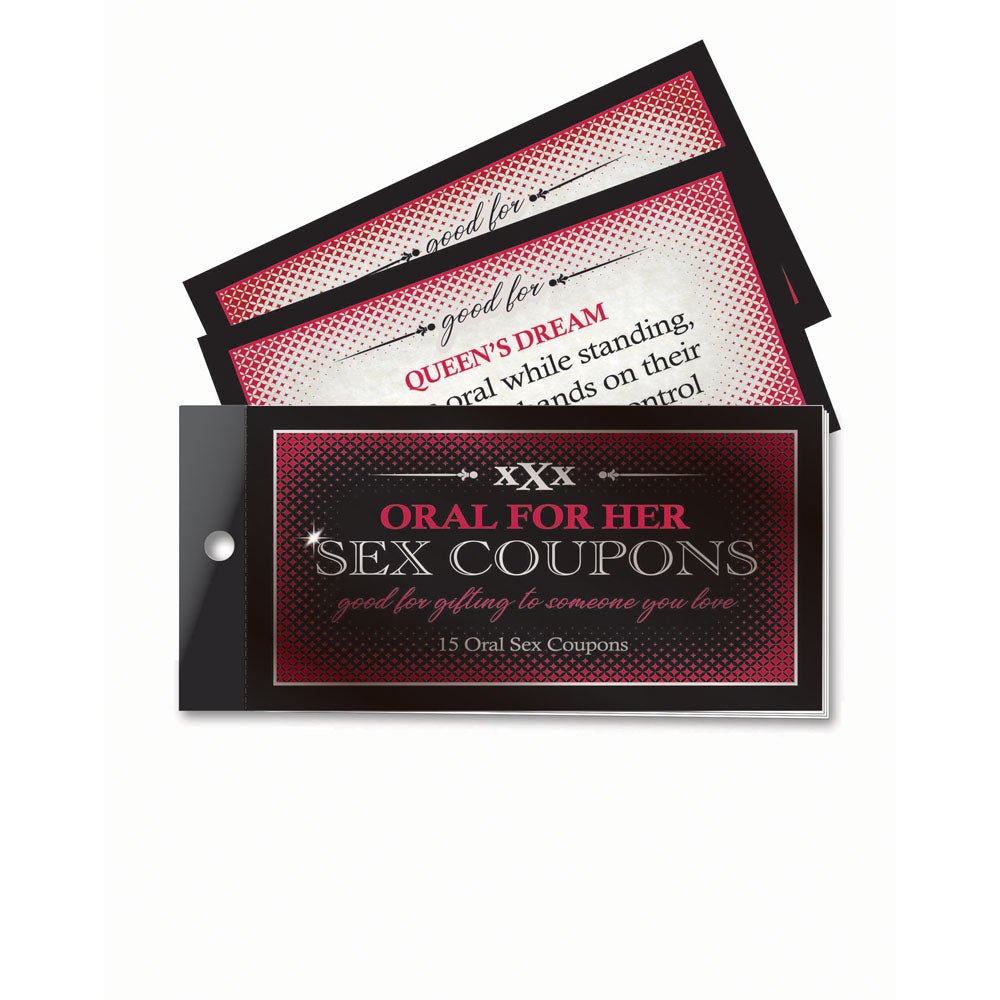 Oral For Her Sex Coupons - Set of 15 Coupons - Pleasure Den