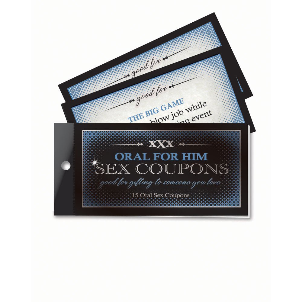 Oral For Him Sex Coupons - Set of 15 Coupons - Pleasure Den