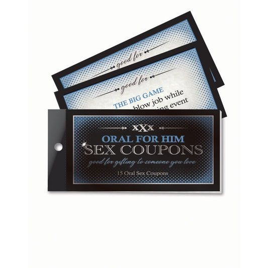 Oral For Him Sex Coupons - Set of 15 Coupons - Pleasure Den