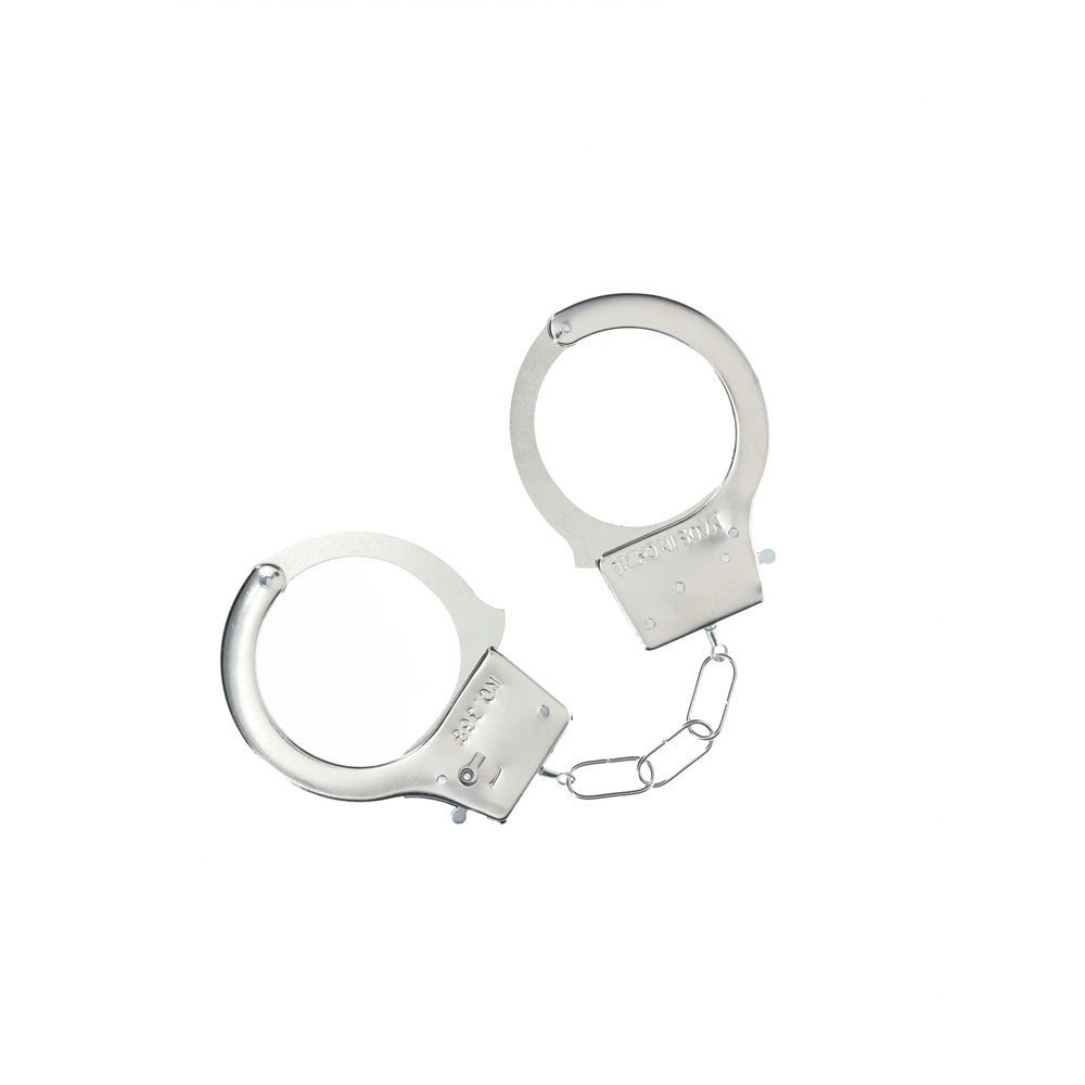 OUCH! Classic Metal Cuffs - Silver - Metal Restraints - Pleasure Den