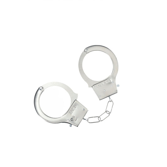 OUCH! Classic Metal Cuffs - Silver - Metal Restraints - Pleasure Den
