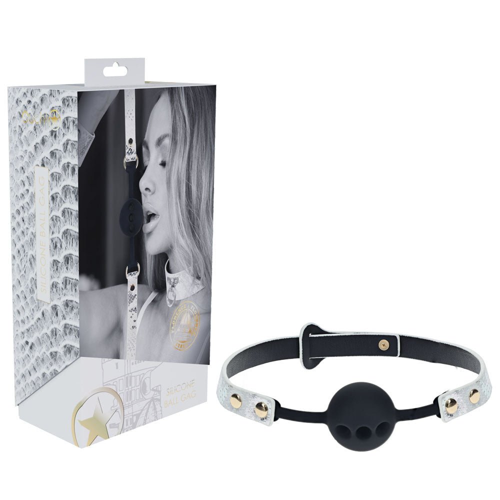 OUCH! Florence Collection - Silicone Ball Gag - Breathable Mouth Restraint - Pleasure Den