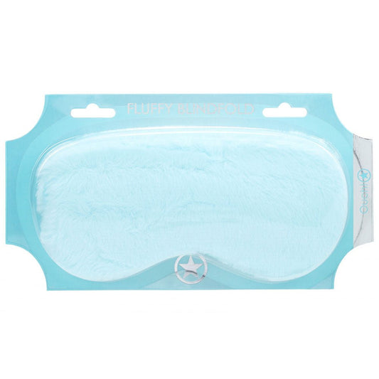 OUCH! Fluffy Mask - Powder Blue - Powder Blue Fluffy Eye Mask - Pleasure Den