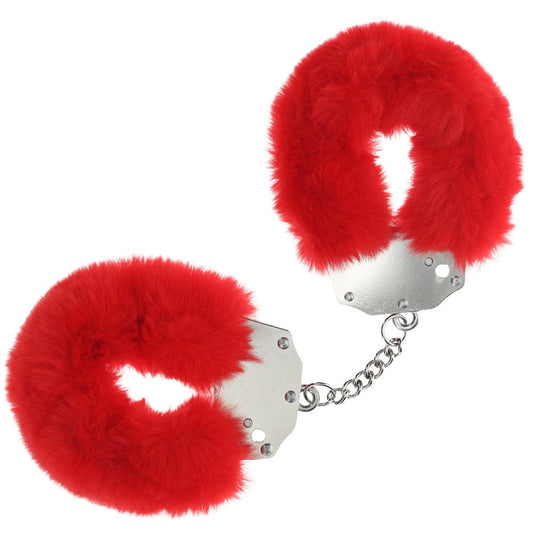 OUCH! Heavy-Duty Fluffy Cuffs - Fluffy Restraints - Pleasure Den