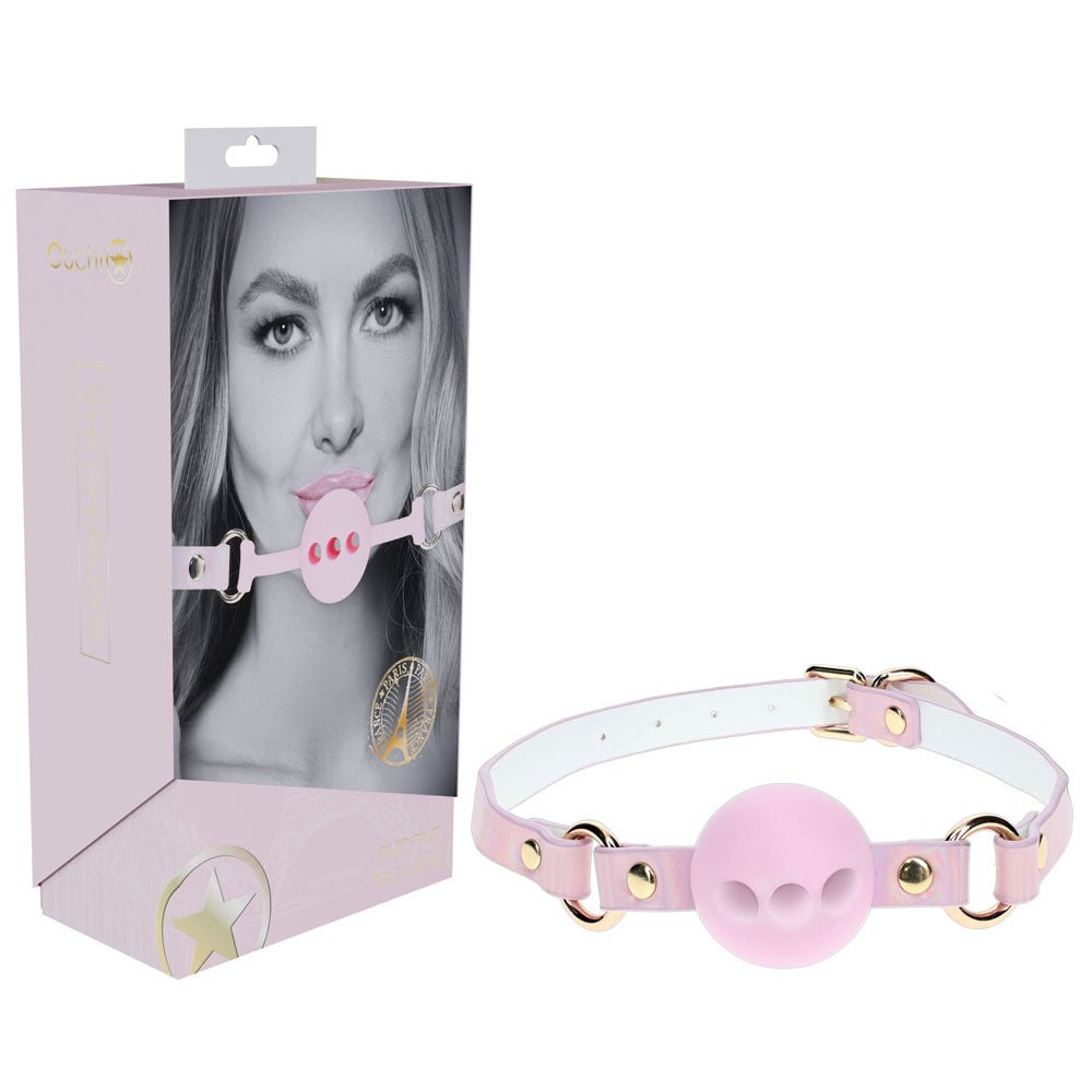 OUCH! Paris Collection - Silicone Ball Gag - Breatheable Mouth Restraint - Pleasure Den