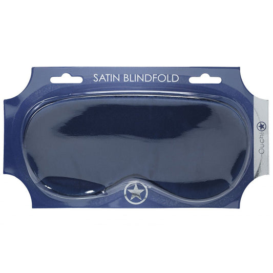 OUCH! Satin Mask - Navy - Navy Blue Eye Mask - Pleasure Den