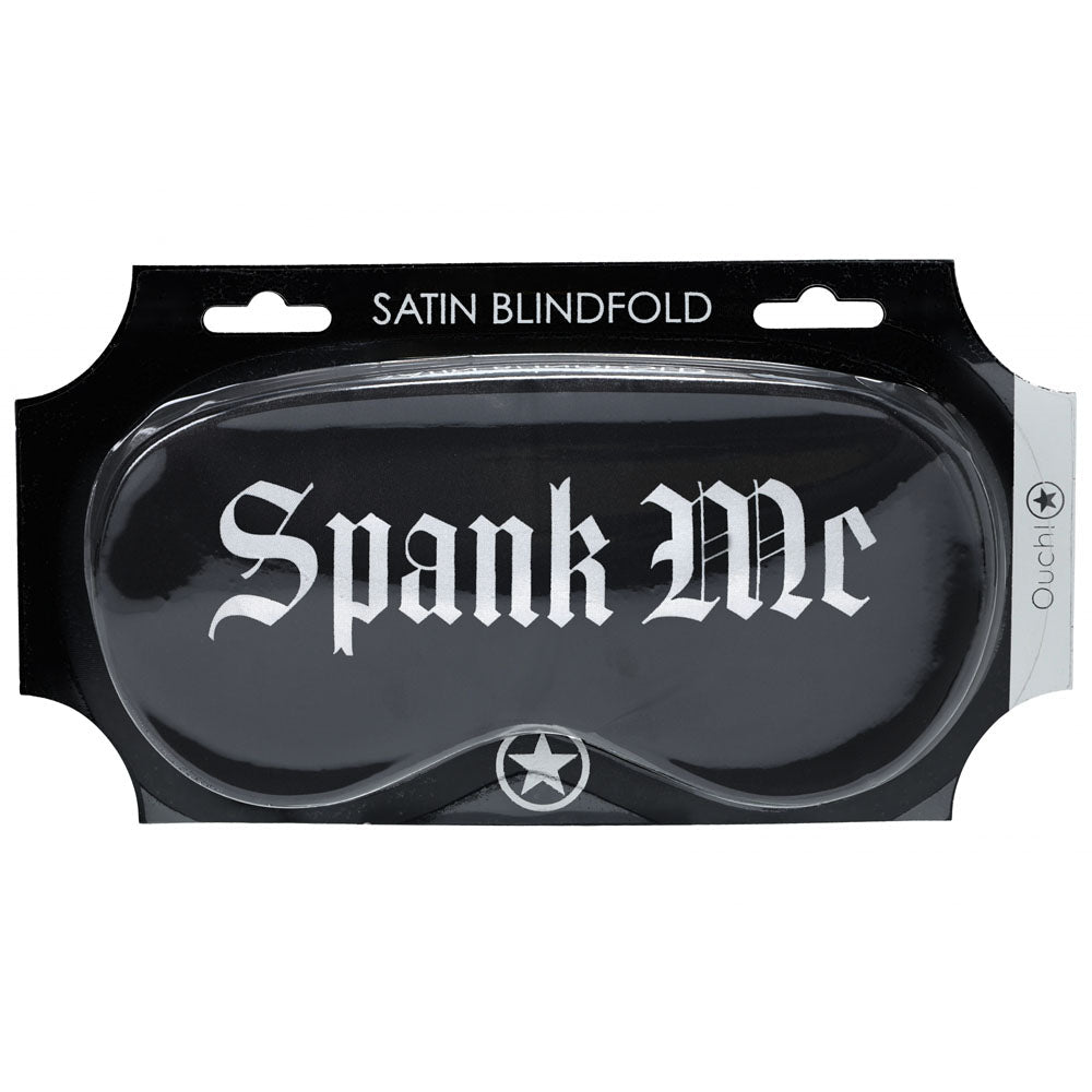 OUCH! Satin Mask - Spank Me - Printed Eye Mask - Pleasure Den