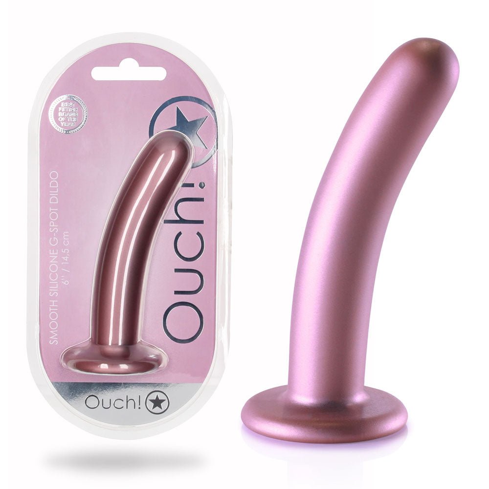 OUCH! Smooth Silicone G-Spot Dildo - 6'' / 14.5 cm - 14.5 cm Dildo - Pleasure Den