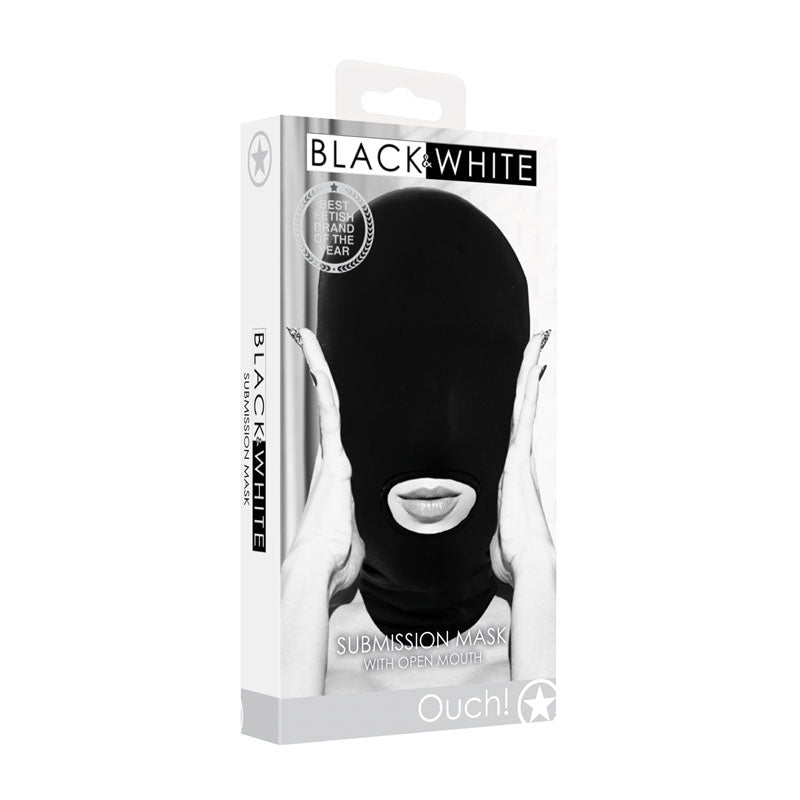 OUCH! & White Submission Mask - Hood Mask - Pleasure Den