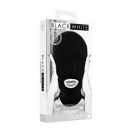 OUCH! & White Submission Mask - Hood Mask - Pleasure Den