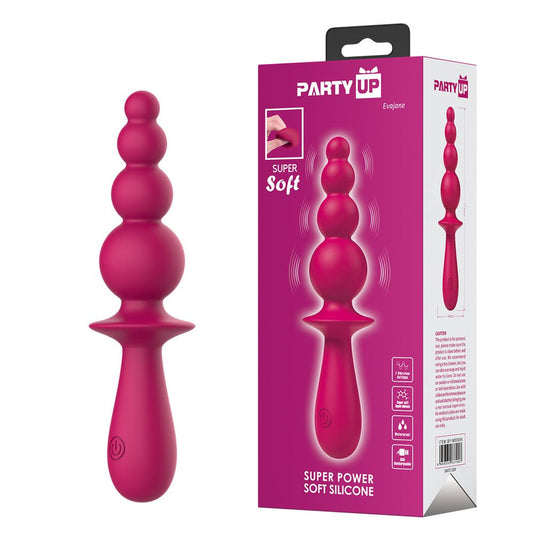 Party Up EVAJANE - 17.1 cm USB Rechargeable Beaded Vibrator - Pleasure Den
