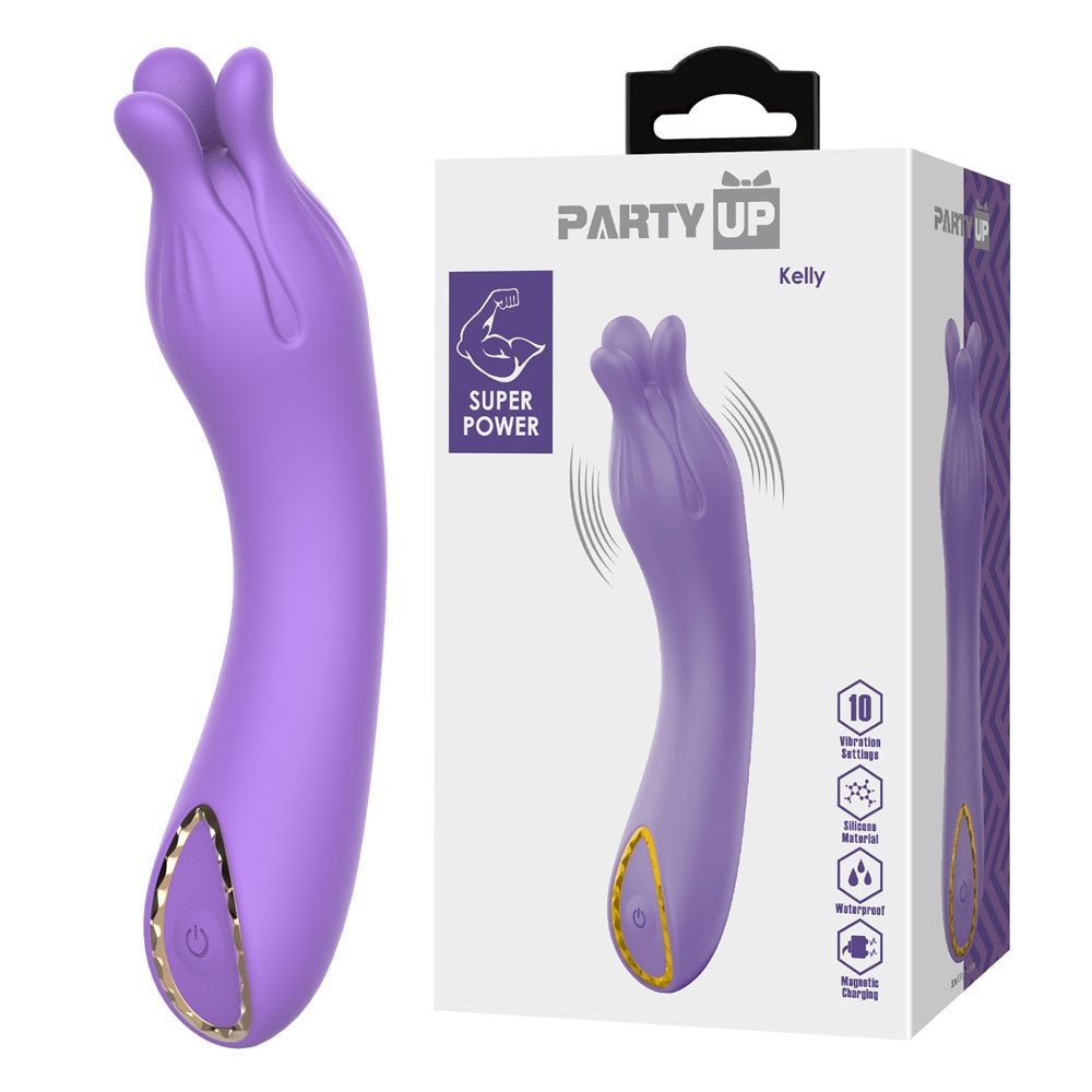 Party Up KELLY - 13.7 cm USB Rechargeable Vibrator - Pleasure Den