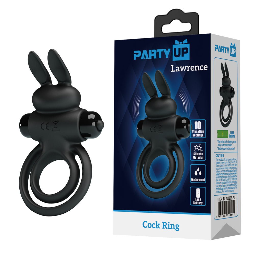 Party Up LAWRENCE Vibrating Cock Ring - Vibrating Cock & Balls Ring - Pleasure Den