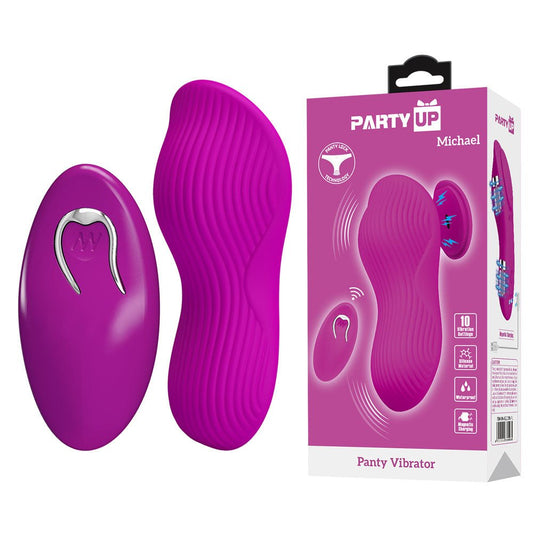 Party Up MICHAEL Panty Vibe - USB Rechargeable Panty Vibrator with Wireless Remote Control - Pleasure Den