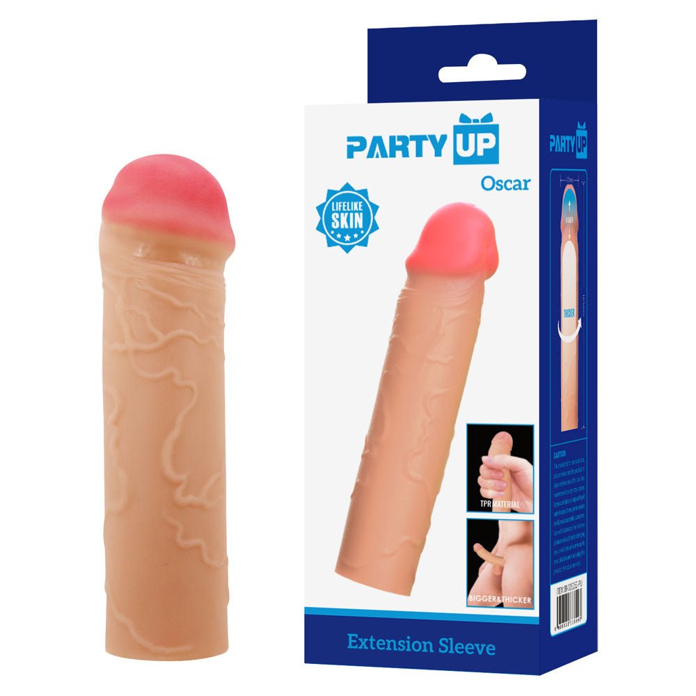 Party Up OSCAR 1 Inch Extender Sleeve - 1 Inch Penis Extender Sleeve - Pleasure Den