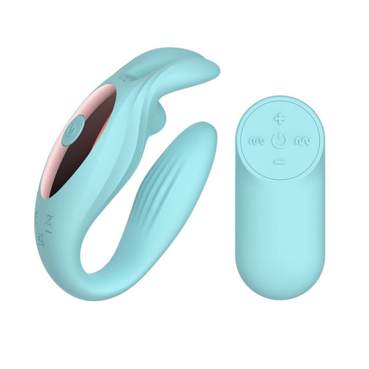 Passion Play Rabbit Couple Vibe with Remote Controller - USB Rechargeable Couples Vibrator with Wireless Remote - Pleasure Den