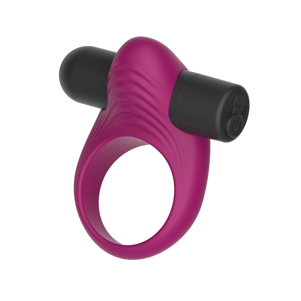 Passion Play Silicone Vibrating Cockring - USB Rechargeable Vibrating Penis Ring - Pleasure Den