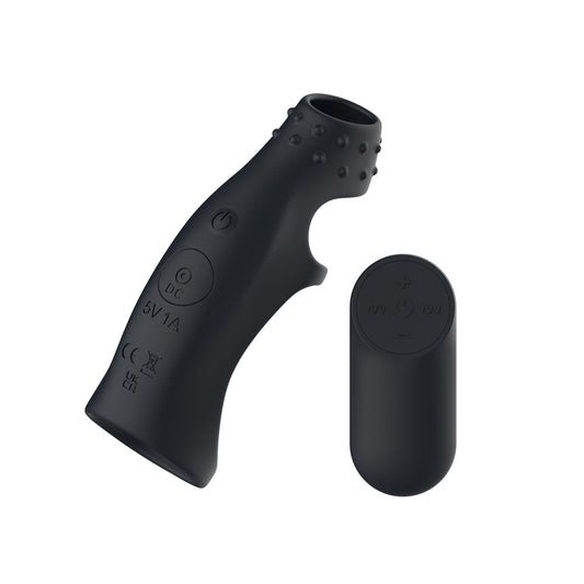 Passion Play Vibrating Cockring Sleeve - USB Rechargeable Vibrating Penis Sleeve with Wireless Remote - Pleasure Den