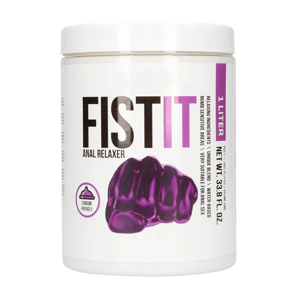 Pharmquests Fist-It Anal Relaxer - Water Based Relaxing Lubricant - 1000 ml Tub - Pleasure Den